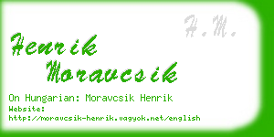 henrik moravcsik business card